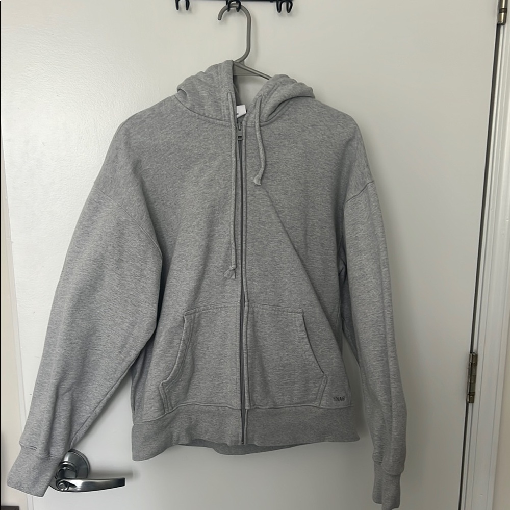 Aritzia Gray Zip-Up Hoodie